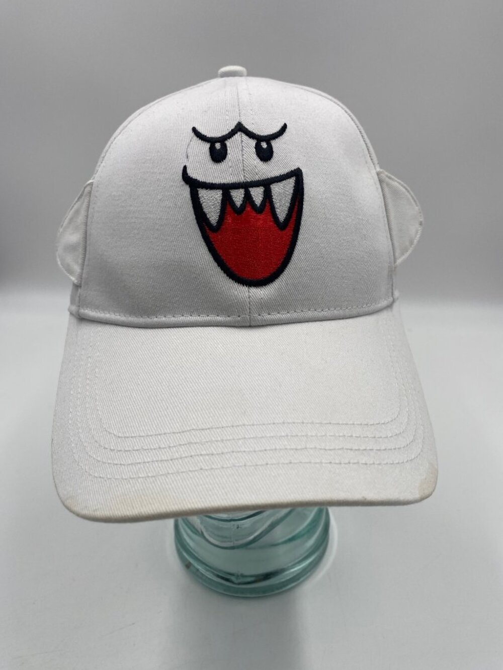 Universal Studios Super Nintendo World White Ghost Hat Snapback Cap One Size